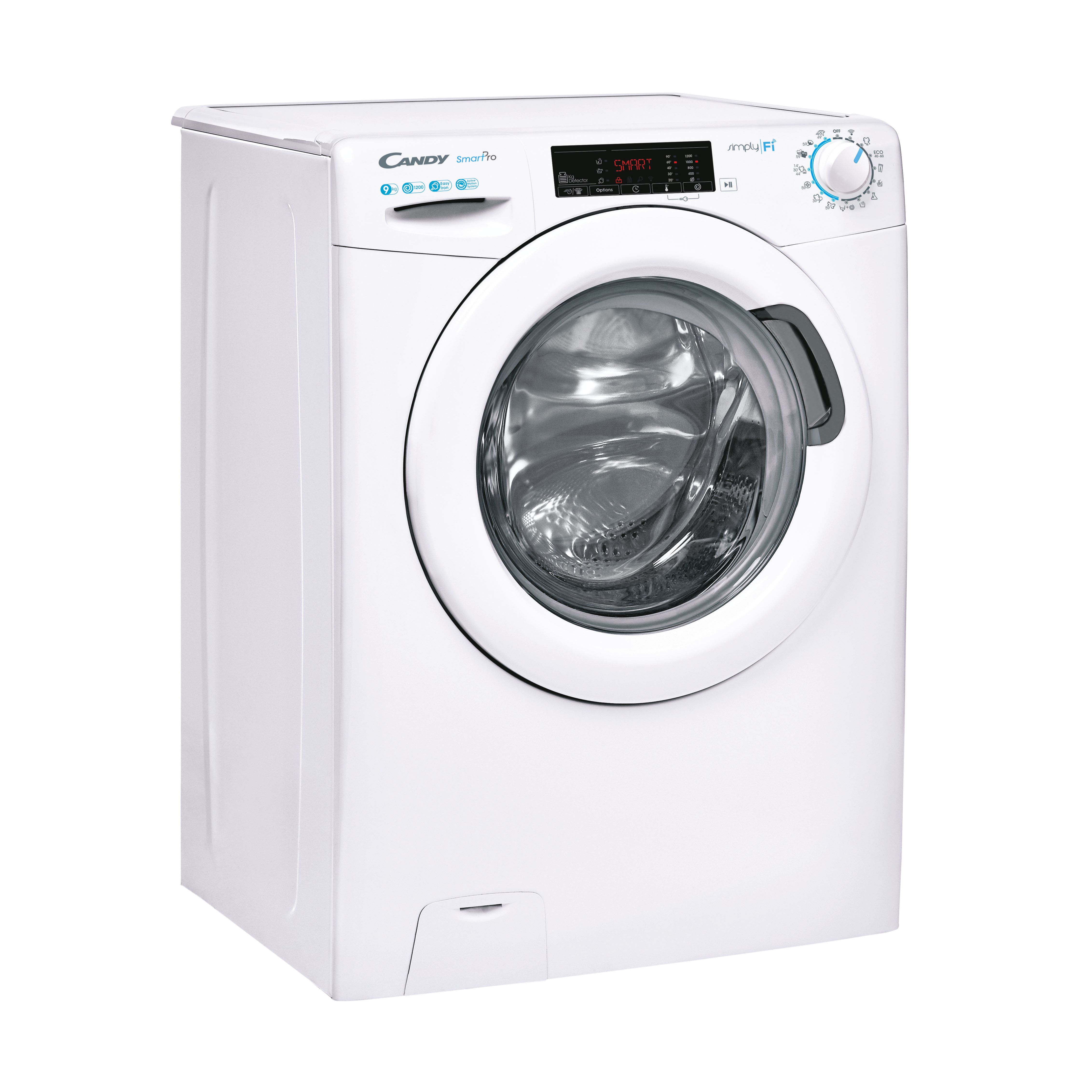 Candy CSO 1295TW4/1-S Elöltöltős mosógép - 9 kg, 1200 ford./perc, B Energiaosztály, Gőz program,  WiFi+BT
