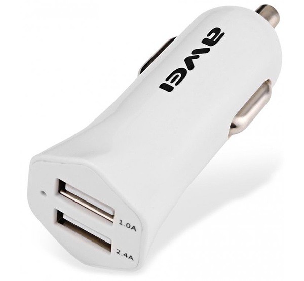 AWEI autós töltő 2 USB aljzat (5V/1000mA, 5V/2400mA, gyorstöltés támogatás) FEHÉR (C-300_W) AWEI autós töltő 2 USB aljzat (5V/1000mA, 5V/2400mA, gyorstöltés támogatás) FEHÉR (C-300_W)