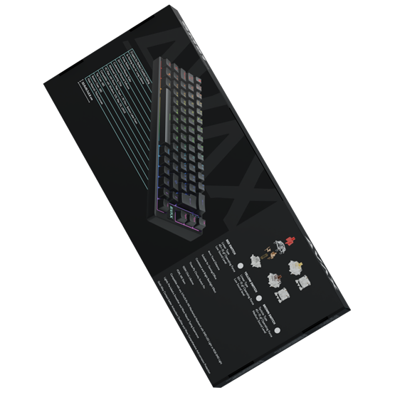  AVAX GM01 PRO 65% RGB tri-mode mechanikus billentyűzet Gateron piros switch