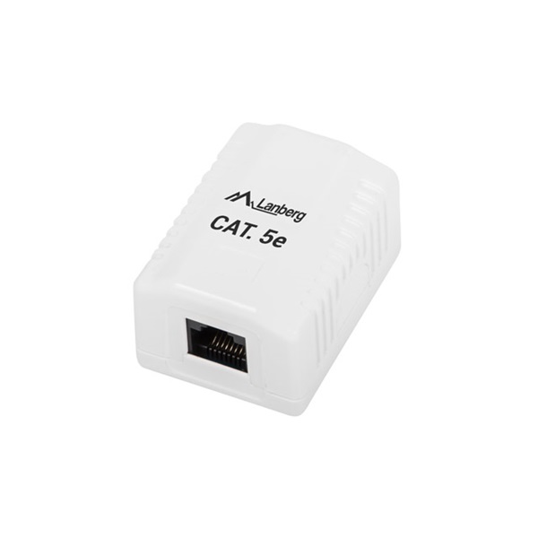 Lanberg OU5-0001-W Cat.5E UTP 1xRJ45 szimpla árnyékolatlan fali aljzat Lanberg OU5-0001-W Cat.5E UTP 1xRJ45 szimpla árnyékolatlan fali aljzat