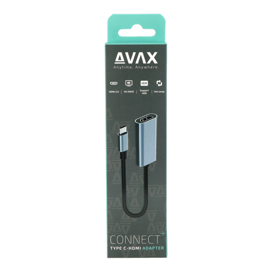  AVAX AD603 CONNECT+ Type C - HDMI 4K/60Hz adapter alumínium