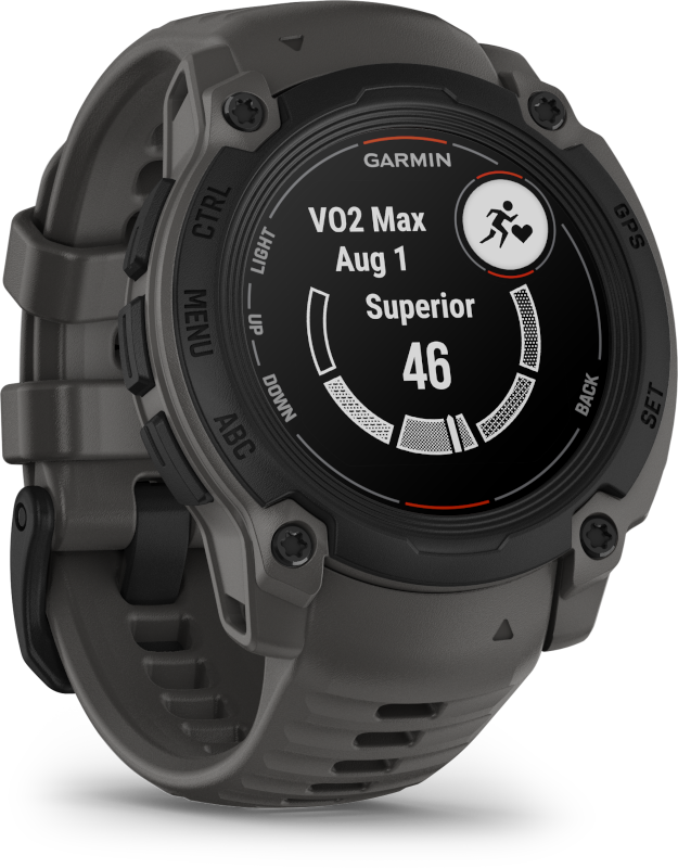 Garmin Instinct E 40mm okosóra fekete-sötétszürke szíjjal