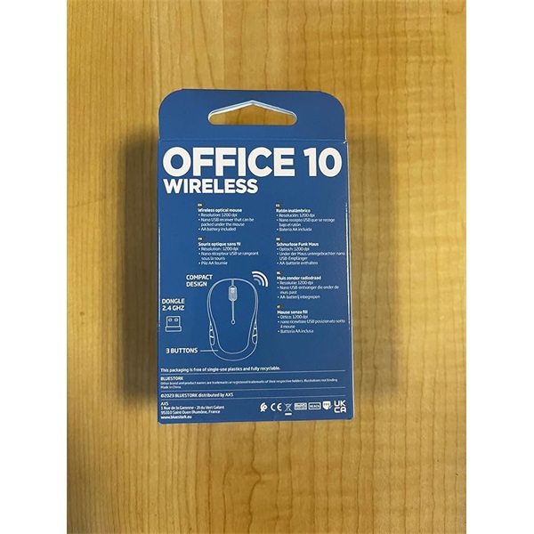 Bluestork  M-WL-OFF10 1200 DPI 2,4Ghz optikai Vezeték nélküli Egér 