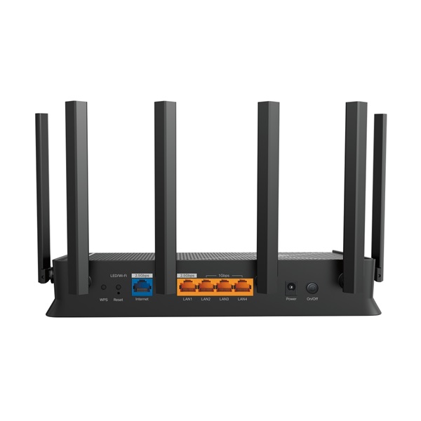 TP-LINK Dual Band BE6500 1xWAN(2.5Gbps) + 1xLAN(2.5Gbps) + 3xLAN(1Gbps) + 1xUSB 3.0, Archer BE400Wireless Router 