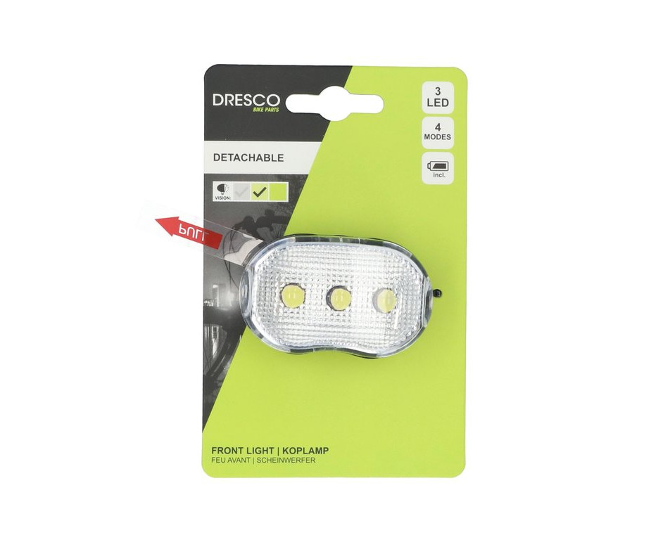 Dresco , Kerékpár Első Lámpa Led, Elemes (375251006)