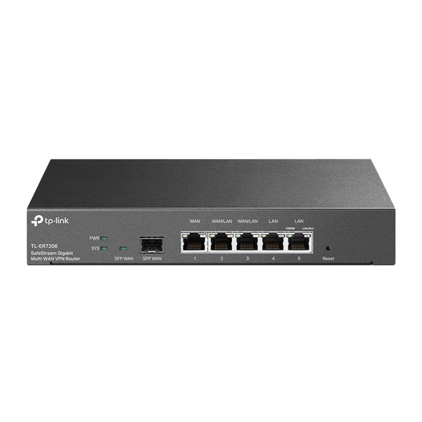 TP-LINK Vezetékes VPN Router 1xWAN(1000Mbps) + 1xSFP WAN(1000Mbps) + 4xLAN(1000Mbps), (TL-ER7206) TP-LINK Vezetékes VPN Router 1xWAN(1000Mbps) + 1xSFP WAN(1000Mbps) + 4xLAN(1000Mbps), (TL-ER7206)