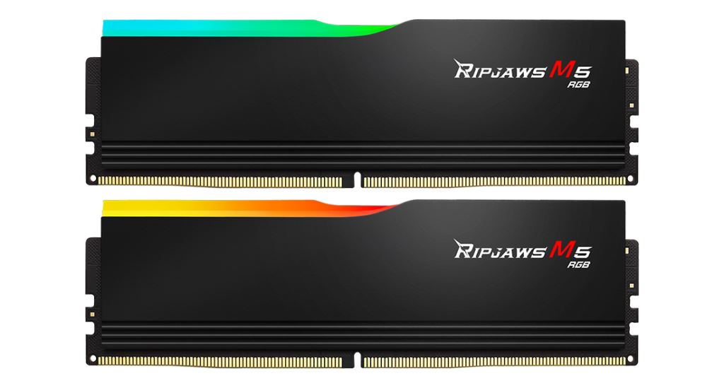 G.Skill Ripjaws M5 RGB CL28 1.40V 2x16GB F5-6000J2836G16GX2-RM5RK 32GB 6000MT/s DDR5 RAM G.Skill Ripjaws M5 RGB CL28 1.40V 2x16GB F5-6000J2836G16GX2-RM5RK 32GB 6000MT/s DDR5 RAM