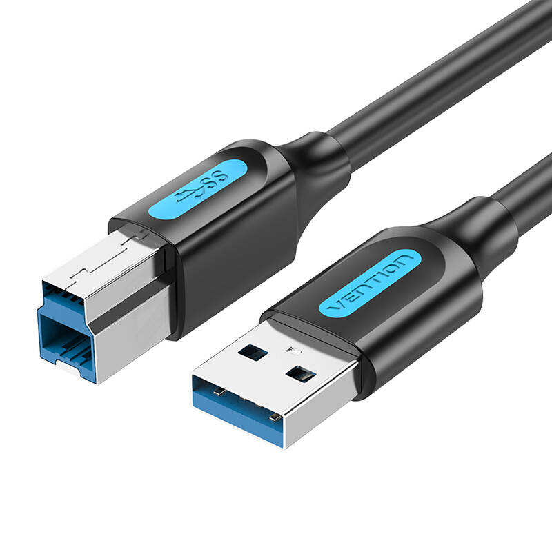 USB 3.0 A to B cable Vention COOBI 3m Black PVC USB 3.0 A to B cable Vention COOBI 3m Black PVC