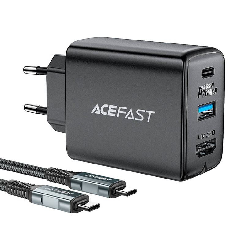 ACEFAST A17 hálózati töltő GaN PD65W fekete ACEFAST A17 hálózati töltő GaN PD65W fekete