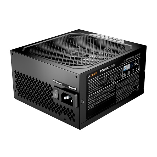 Be Quiet! 850W POWER ZONE 2 80+ Platinum ATX3.1 moduláris félpasszív ventilátor Tápegység Fekete Be Quiet! 850W POWER ZONE 2 80+ Platinum ATX3.1 moduláris félpasszív ventilátor Tápegység Fekete