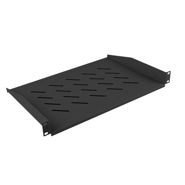 Lanberg 19" 1U 450/600/800mm rack polc fekete  (AK-1008-B)