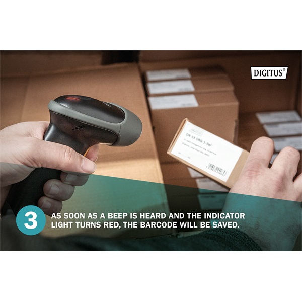 Digitus DA-81003 1D/2D kézi vonalkódolvasó USB kit állvánnyal