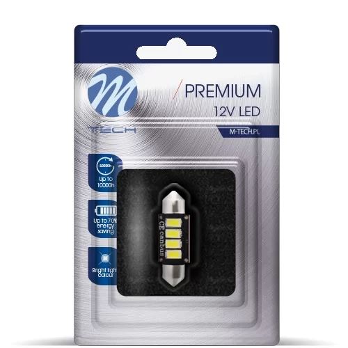 M-Tech Szofita LED 36mm 4x5730 SMD Can-Bus fehér színű 1db (72LB334W)