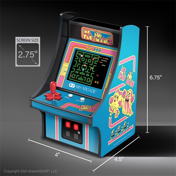 MY ARCADE Ms. Pac-Man Micro Player Hordozható MY ARCADE Ms. Pac-Man Micro Player Hordozható
