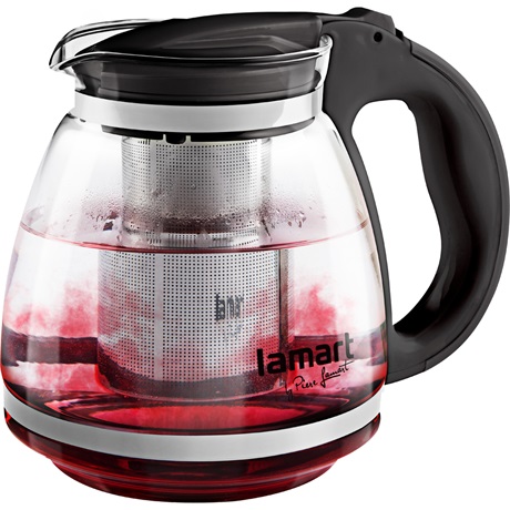 Lamart LT7027 TEÁSKANNA 1,5L FEKETE VERRE
