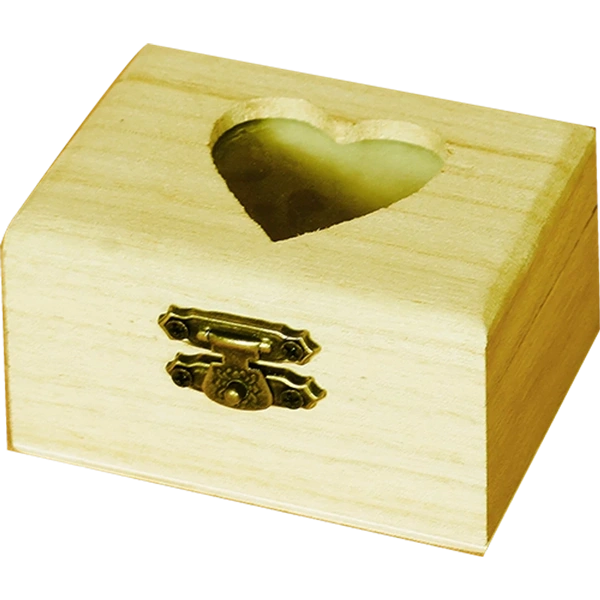 Pentart szívbetétes 8x4,5x6 cm minidoboz