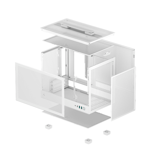 DeepCool CH160 WH  Mini-ITX Számítógépház  Fehér 