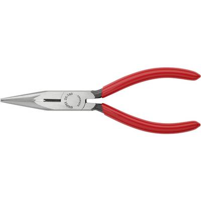 Fél-kerek csőrű fogó vágóéllel (Rádiófogó) 160 mm, hegyes, lapos pofa, Knipex 25 01 160 Fél-kerek csőrű fogó vágóéllel (Rádiófogó) 160 mm, hegyes, lapos pofa, Knipex 25 01 160
