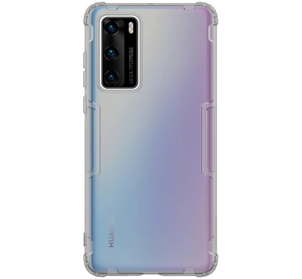 NILLKIN NATURE szilikon telefonvédő (közepesen ütésálló, légpárnás sarok, 0.6 mm, ultravékony) SZÜRKE [Huawei P40]