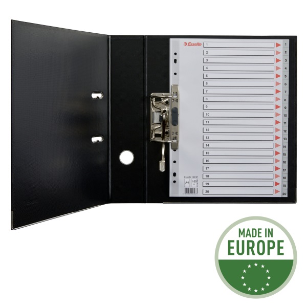 Esselte A4 1-20 műanyag regiszter