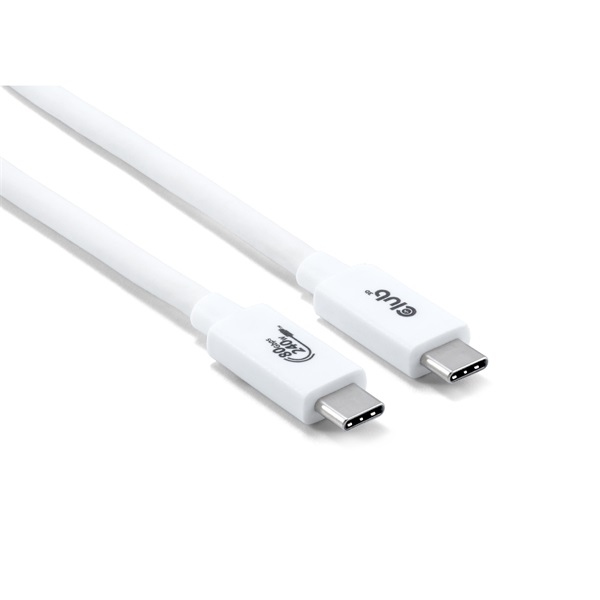 Club3D Kábel -  (USB4 Type-C, 240W PD, 80Gbps, 8K240Hz, 4K540Hz, Bidirectional, 1,2m, fekete) (CAC-1572)