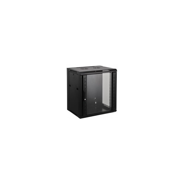 Manhattan 711869 19" fali kivitel (12U, 635 (h) x 570 (w) x 450 (d) mm  Flatpack Rackszekrény  Fekete 