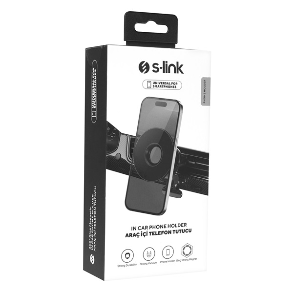 S-Link SL-AT55  Mágneses MagSafe állítható  univerzális Autós tartó Fekete 