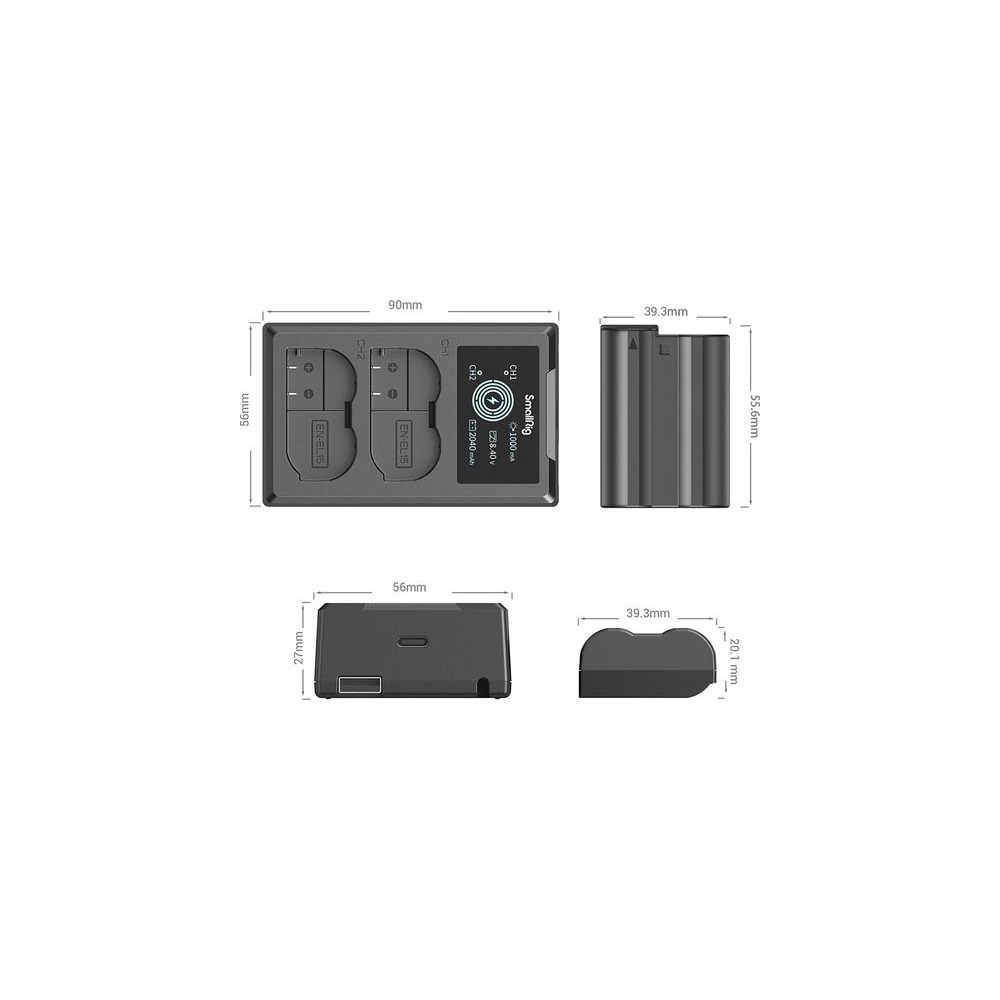 SmallRig EN-EL15   Fényképezőgép akkumulátor és töltő készlet SmallRig EN-EL15   Fényképezőgép akkumulátor és töltő készlet