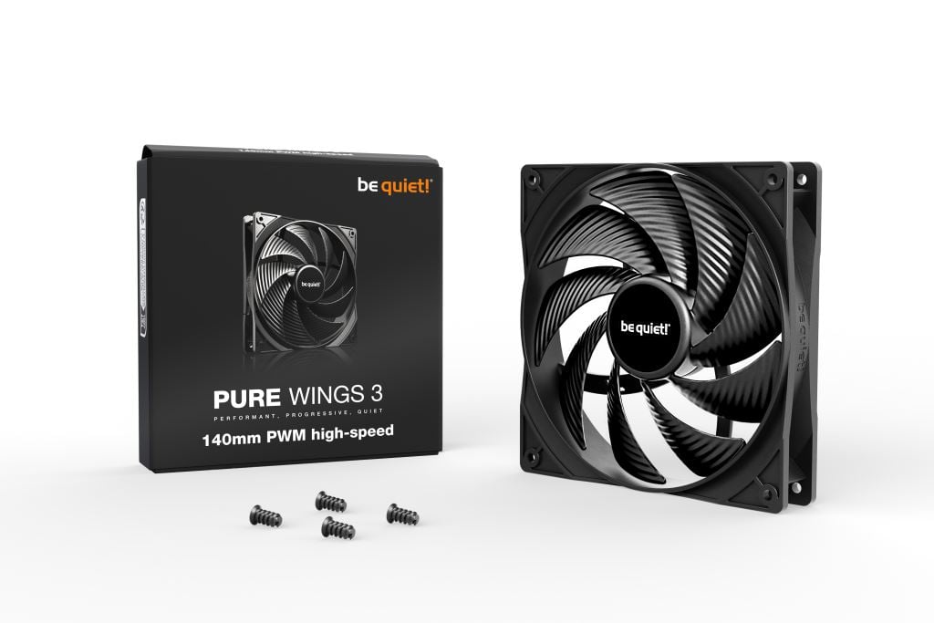 Be Quiet PURE WINGS 3 140mm PWM high-speed hűtő ventilátor fekete BL109 Be Quiet PURE WINGS 3 140mm PWM high-speed hűtő ventilátor fekete BL109