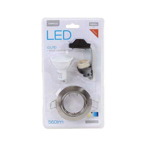 OMEGA Spotlight Holder GU10 7W 2800K (OSHRN-GU10-7W) OMEGA Spotlight Holder GU10 7W 2800K (OSHRN-GU10-7W)