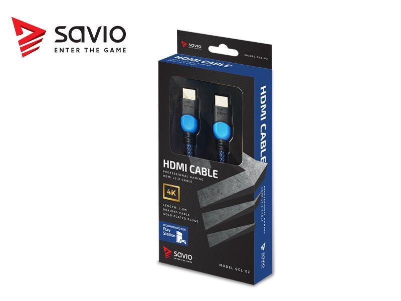 Savio GCL-05 HDMI kábel 3m, kék, Play Station
