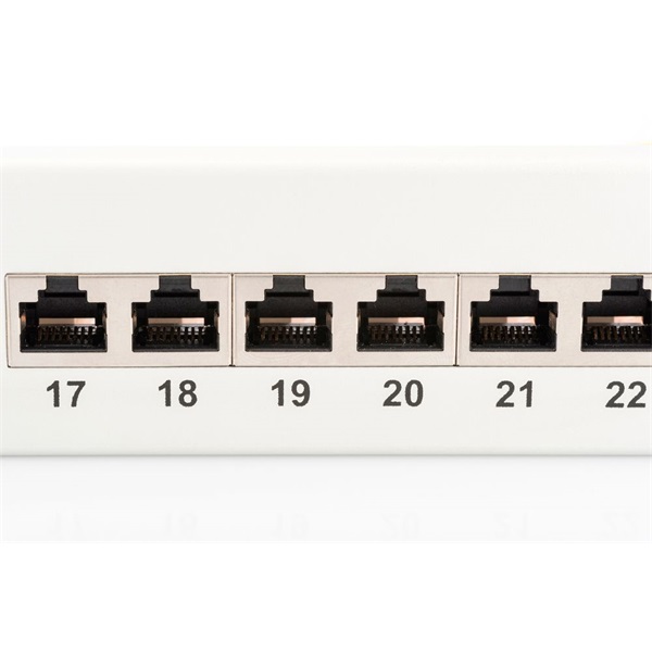 Digitus DN-91624S patch Panel 24 port 1U 19" CAT 6 árnyékolt, szürke Digitus DN-91624S patch Panel 24 port 1U 19" CAT 6 árnyékolt, szürke