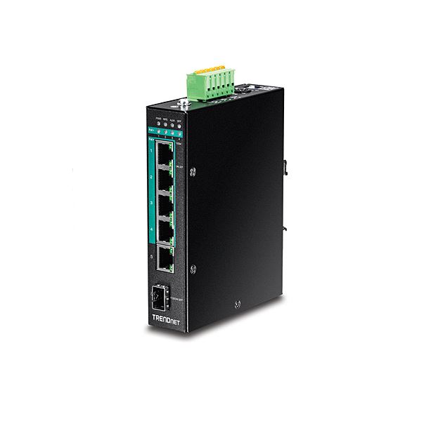 TRENDnet TI-PG541 10/100/1000 Mbps 5 portos PoE+ DIN-Rail Switch TRENDnet TI-PG541 10/100/1000 Mbps 5 portos PoE+ DIN-Rail Switch
