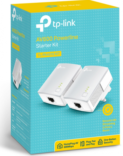 TP-LINK AV500 Nano Powerline Ethernet Adapter Kit. Ultra Compact Size. 500Mbps Powerline Datarate. 100Mbps Fast Ethernet. HomePlug