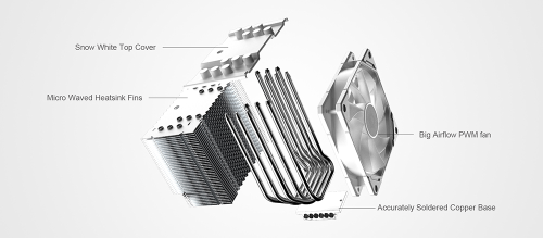 ID-COOLING - SE-226-XT ARGB SNOW univerzális CPU hűtő