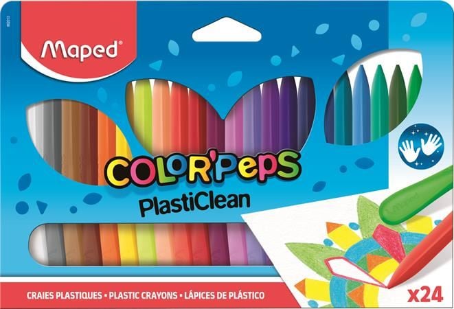Maped "Color`Peps" PlastiClean zsírkréta 24 db (862013)