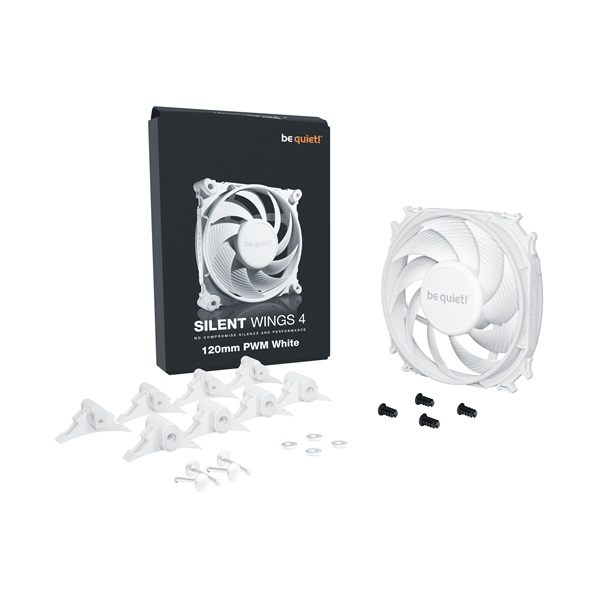 Be Quiet! Cooler 12cm   SILENT WINGS 4 White 120mm PWM 1600rpm  18,9dB Fehér 