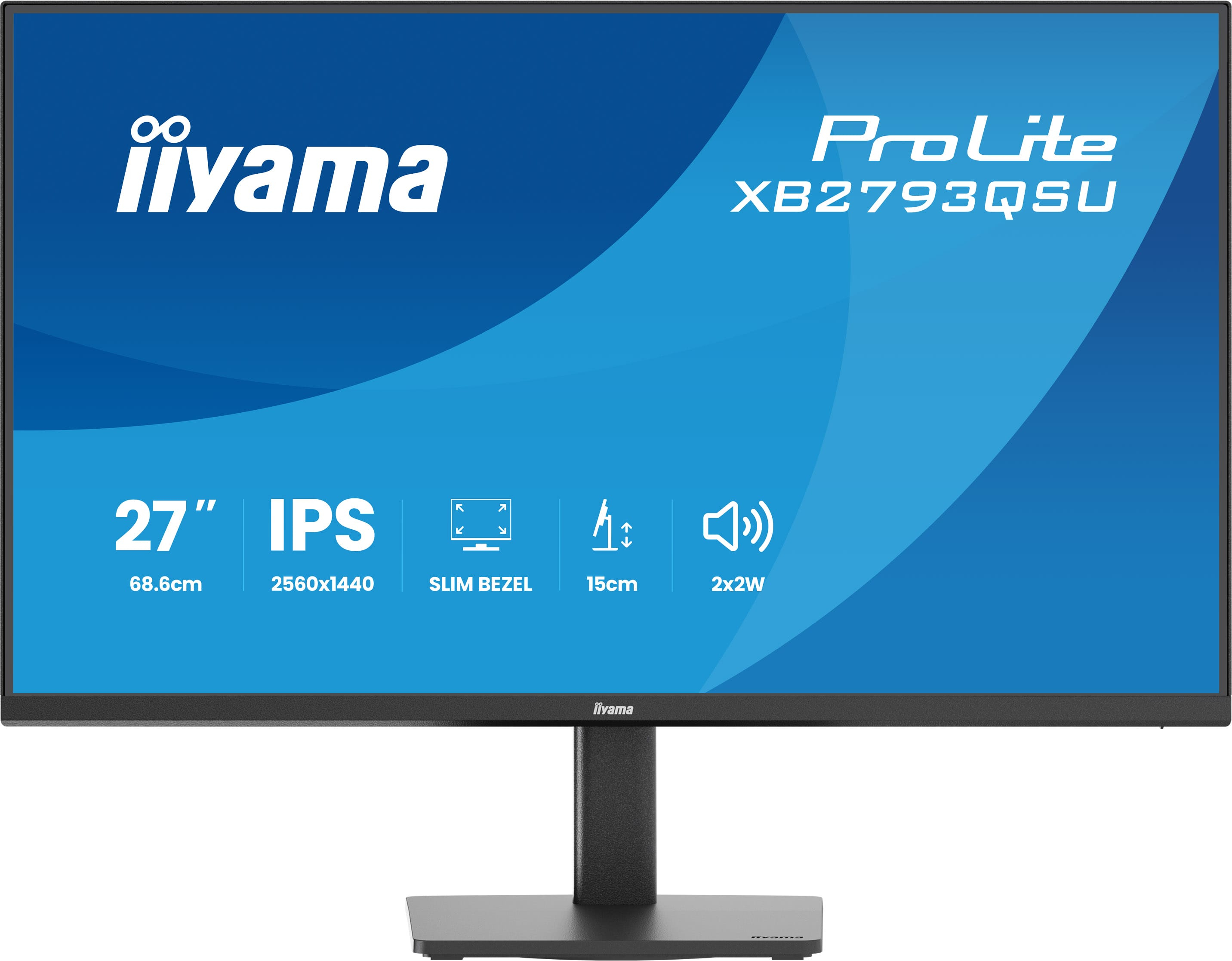 iiyama 27" ProLite XB2793QSU-B1 IPS LED Monitor - 2560x1440, QHD, 75Hz, 1ms, Hangszóró, Fekete