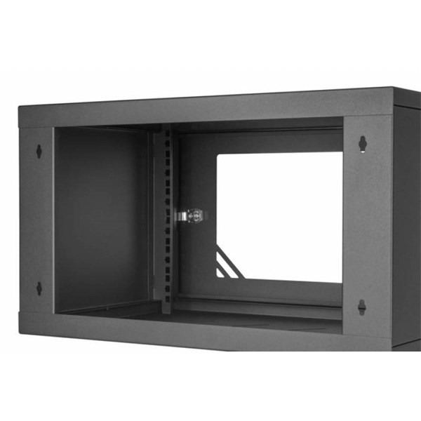 Stalflex 6U fali rack szekrény 19" 350mm fekete (RC19-6U-350GB)