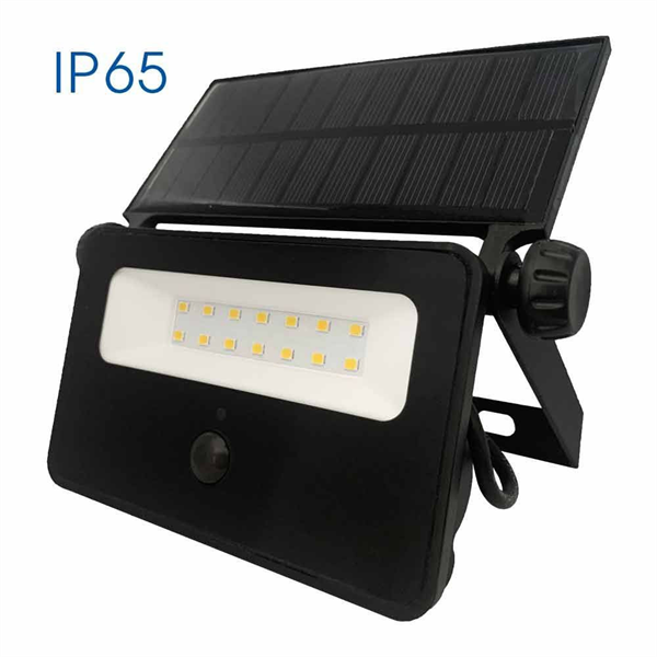VIVALUX, 004725, UNO Szolár LED reflektor mozgásérzékelővel, 8W, 4000K, 800lm, IP65, 177x119x30 mm