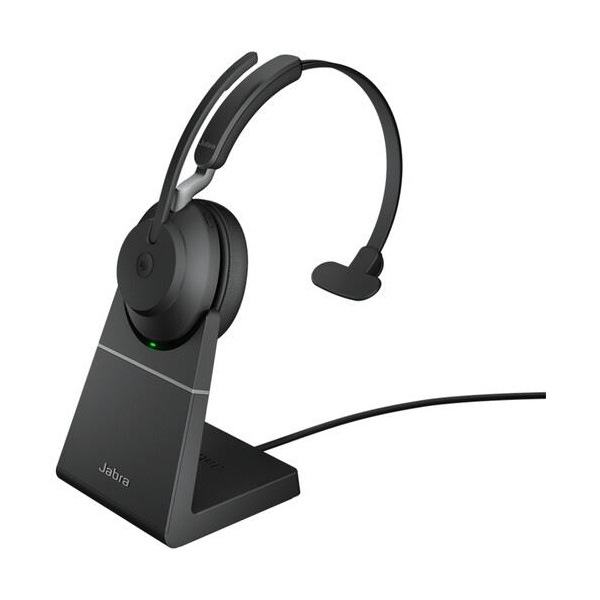 JABRA Evolve2 65 UC Mono Bluetooth Vezeték Nélküli, Mikrofon Fejhallgató + Töltő állomás