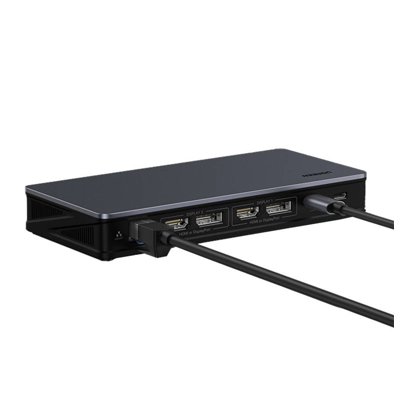 Adapter HUB UGREEN CM615 USB-C to 2x USB-A, 1x USB-C 3.1, 2x HDMI, 2x DP,  SD/TF, RJ45