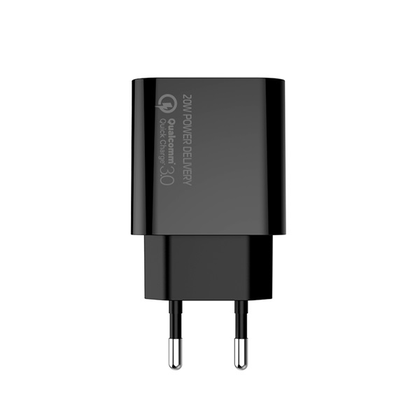 COLORWAY USB töltő adapter (Type-C PD + USB QC3.0) (20W) V2 Fekete