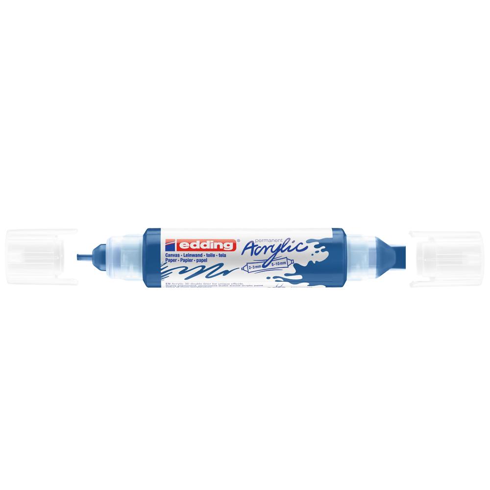 Edding Akril marker 2-3mm, és 5-10mm, 3D kétvégű  5400 kék (7580247006)
