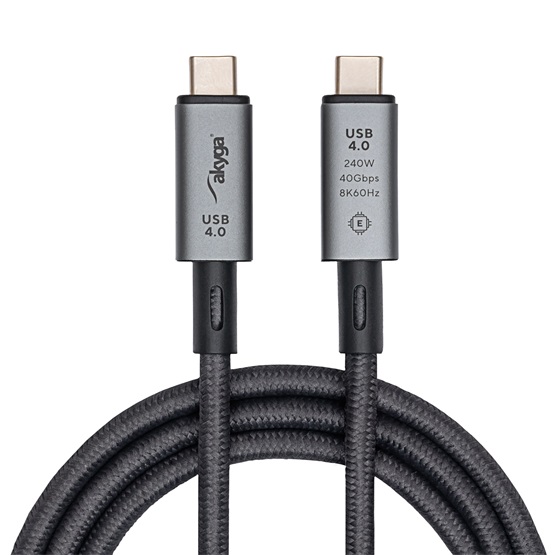  Akyga AK-USB-45 USB4 type C  40Gb/s 240W 1m kábel 