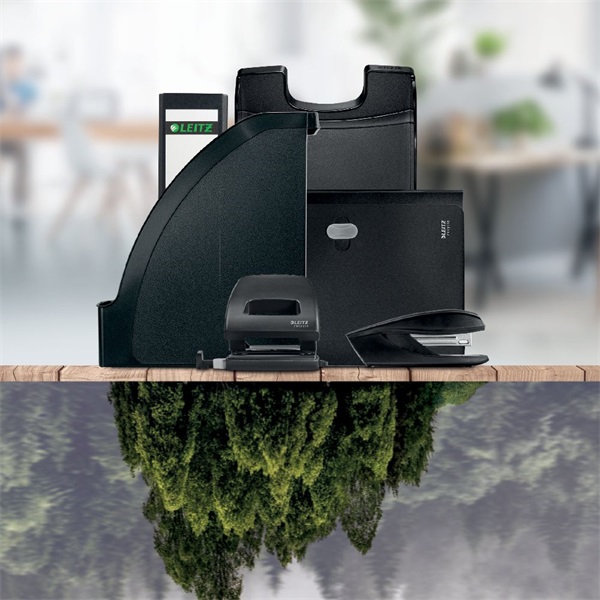 Pólyás dosszié, karton, A4, LEITZ "Recycle", sárga
