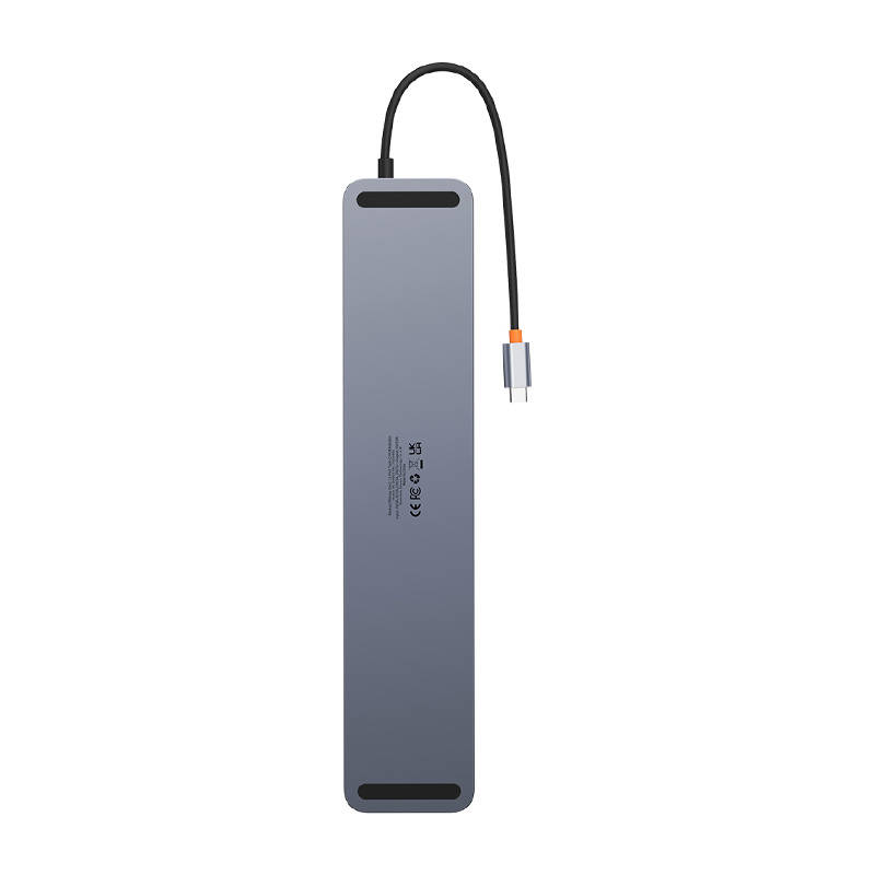 Baseus EliteJoy Gen2 12 az 1-ben HUB, USB-C + 2xHDMI + 3xUSB 3.0 + PD + DP + SD/TF + RJ45 + USB-C + 3.5mm (sötétszürke)