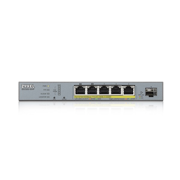 ZyXEL GS1350-6HP 5-port GbE Smart Managed PoE Switch ZyXEL GS1350-6HP 5-port GbE Smart Managed PoE Switch