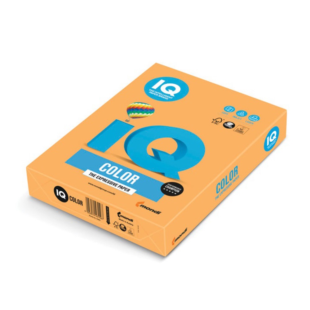 Mondi Másolópapír, színes, A4, 80g.  500ív/csomag, neon narancs
