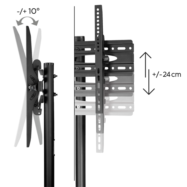Hama 220874 75"-ig  "FITV" Trolley gurulós TV tartó állvány